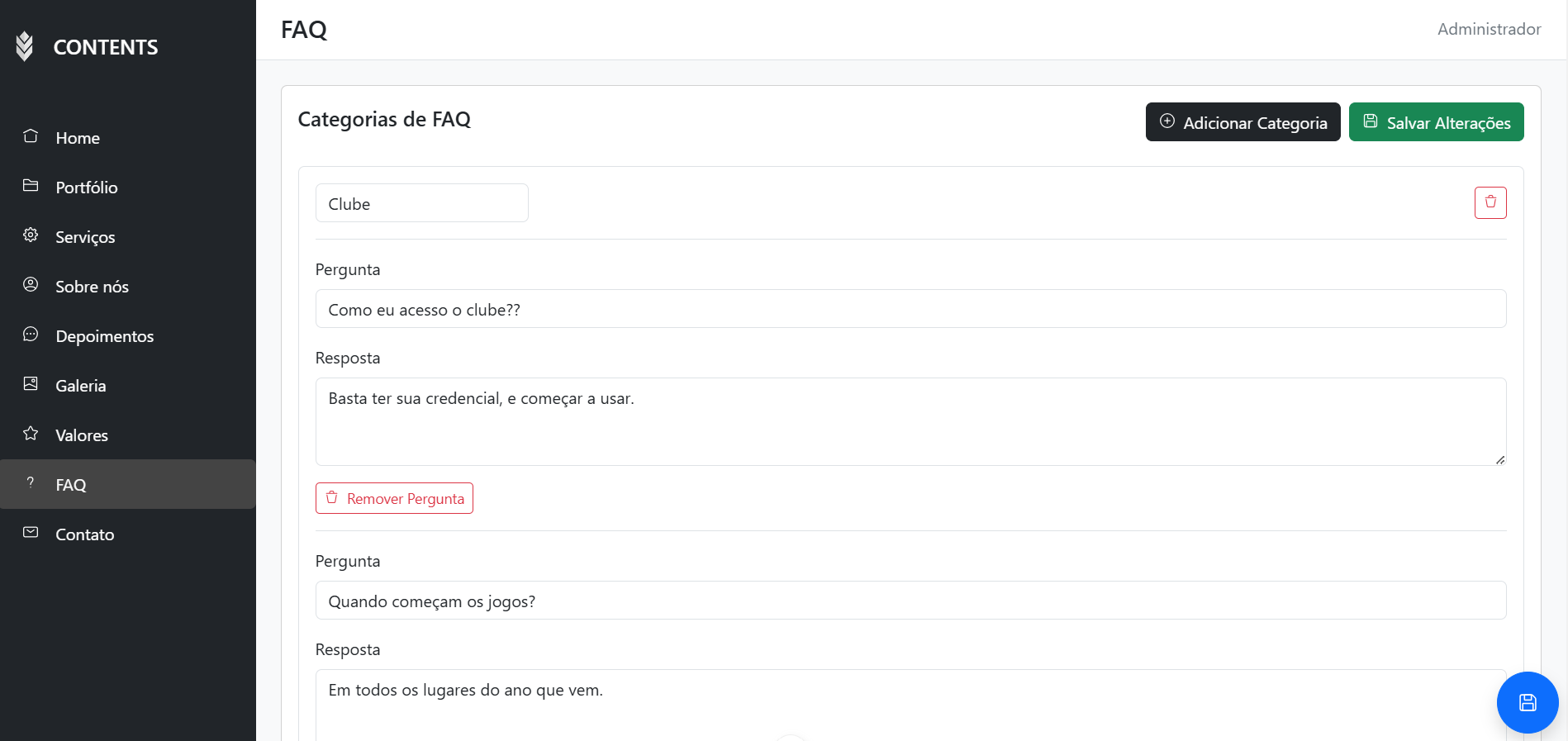 Blivr Contents Dashboard